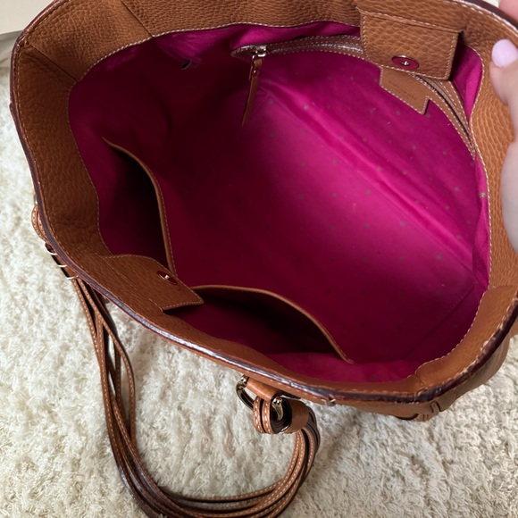 Kate Spade Foster Crossing Medium Satchel with Multi-strap Handles in Cognac - Picture 11 of 15